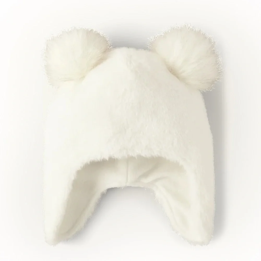 Gymboree girls Pom Pom trapper hat